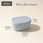 3 Maten Siliconen Voedselbewaarbakken Harde Siliconen Bento Lunchbox met Deksel Magnetron-, Vaatwasmachine- en Vriezerbestendig