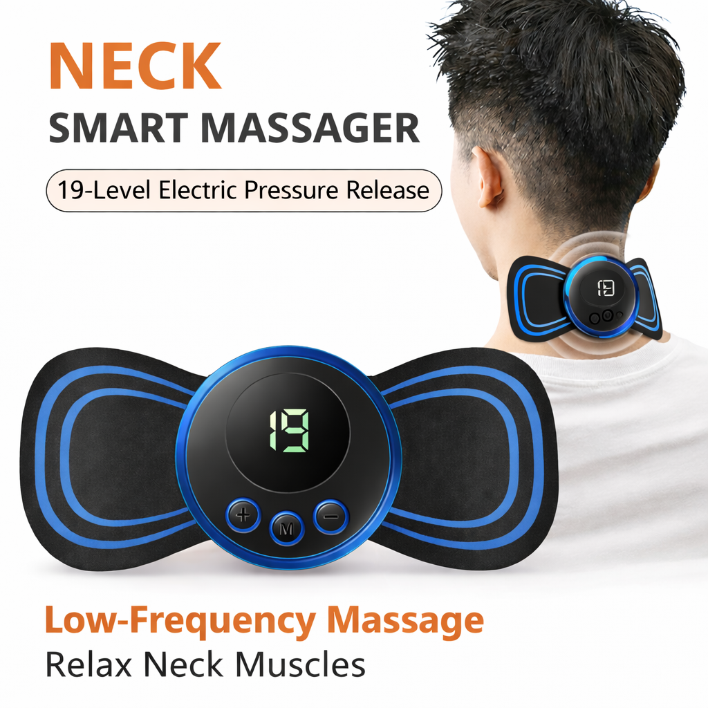 Draadloze nekmassager met warmte - Oplaadbare draadloze ontspanning