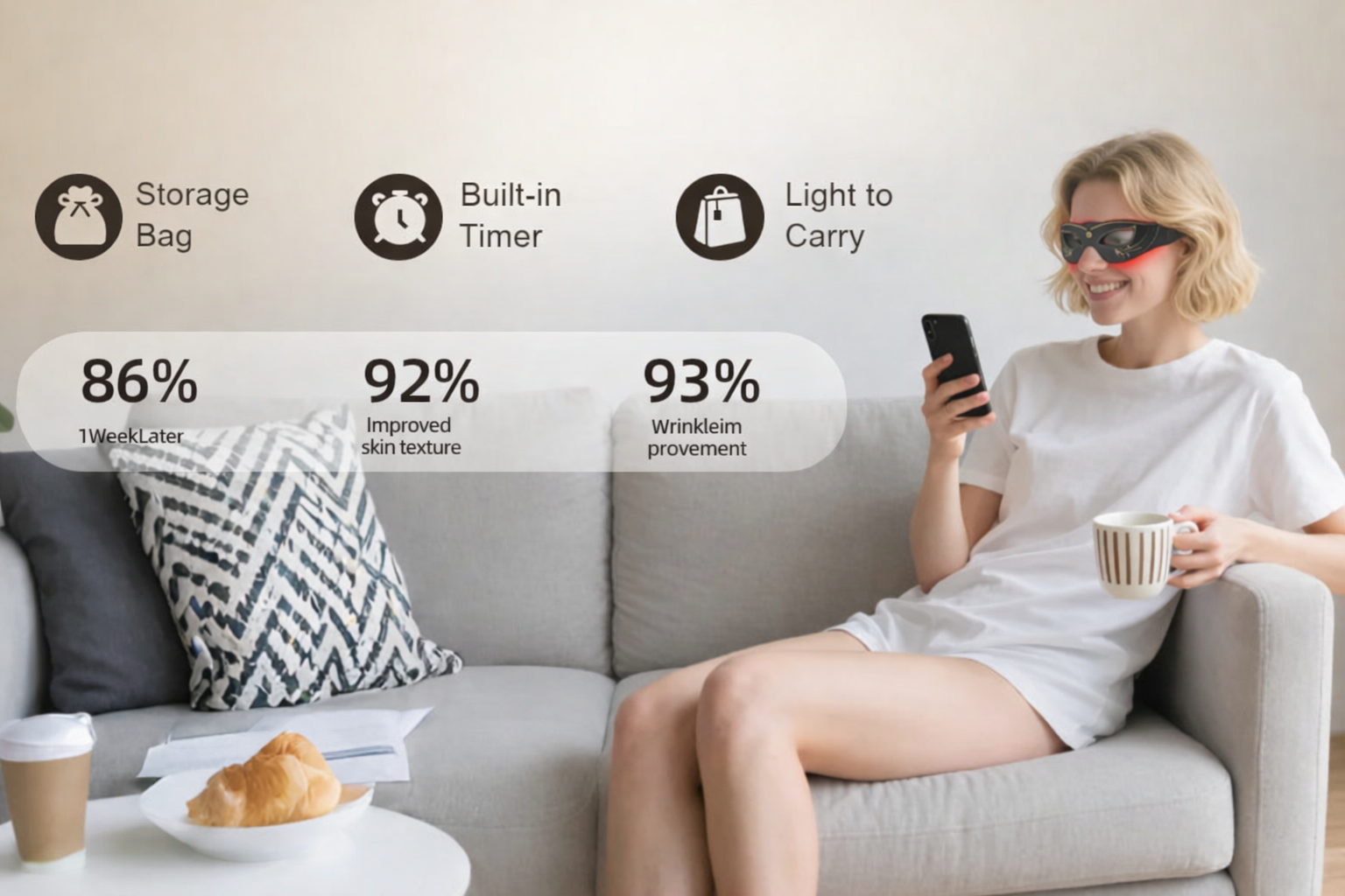 LED Eye Mask – 7-Color Photon Light Therapy for Eye Area Skincare