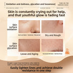 Advertisement for skin care product with text and images of skin conditions.