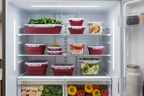 Collapsible Containers in High-End Kitchen Fridge