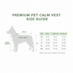 Dog Anxiety Vest Size Chart