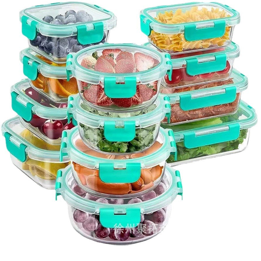 Glass Food Storage Containers - 12-Piece Airtight Set with Locking Lids