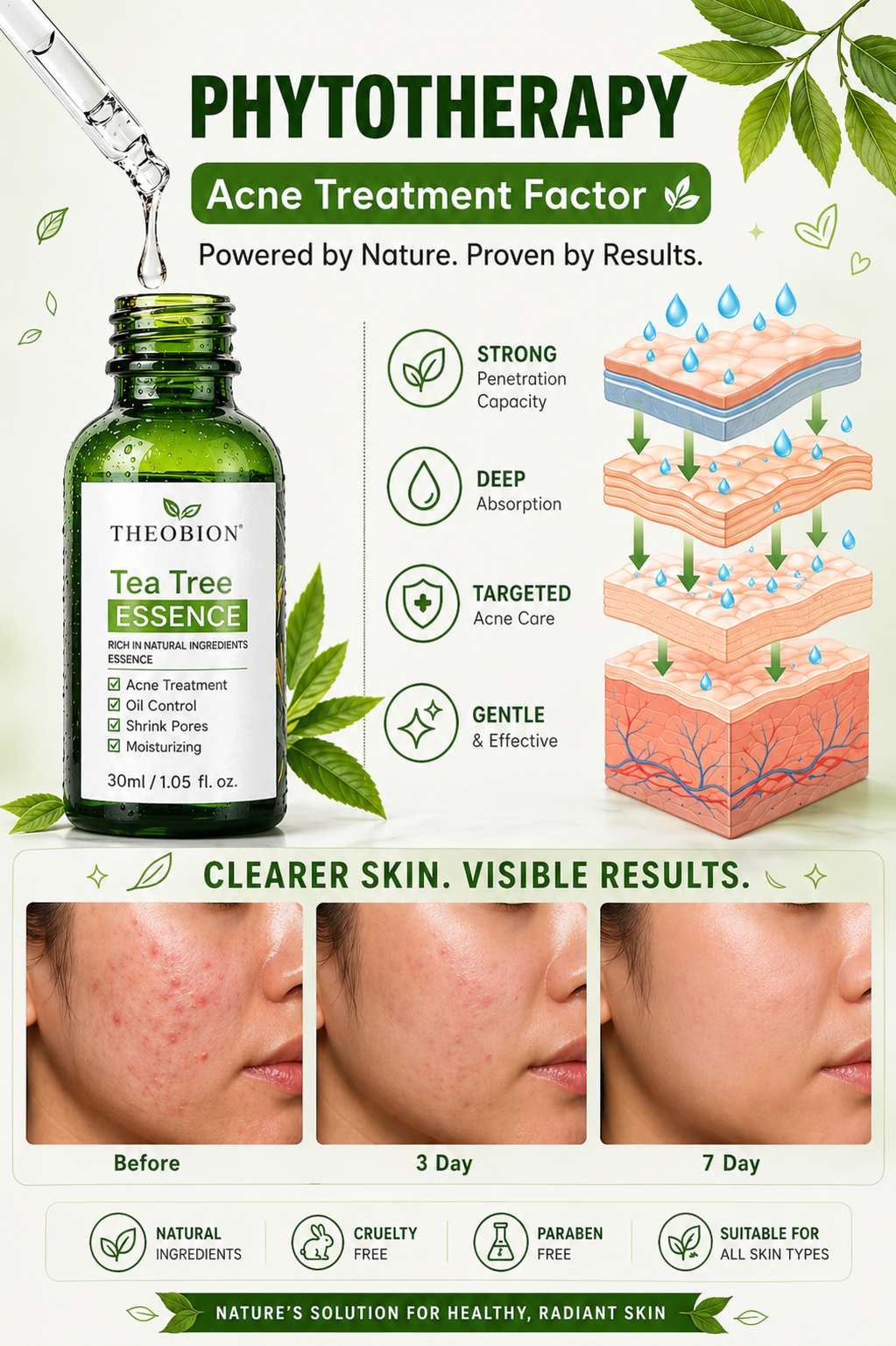 Green Tea Anti-Acne Essence Liquid