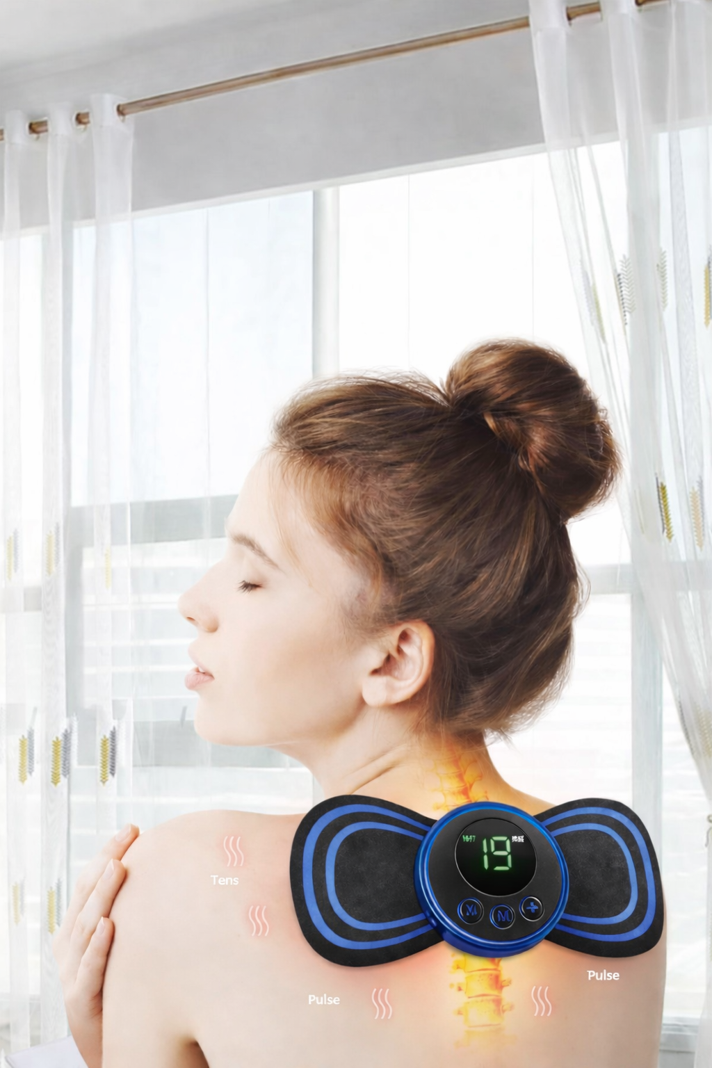 Cordless Neck Massager with Heat - Rechargeable Wireless Relaxation