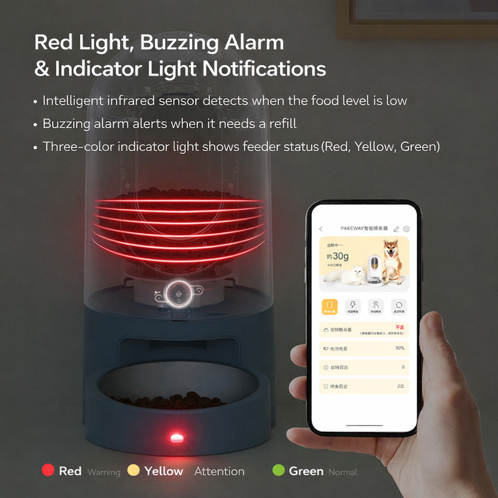 Smart Automatic Pet Feeder - WiFi App Control for Cats & Dogs