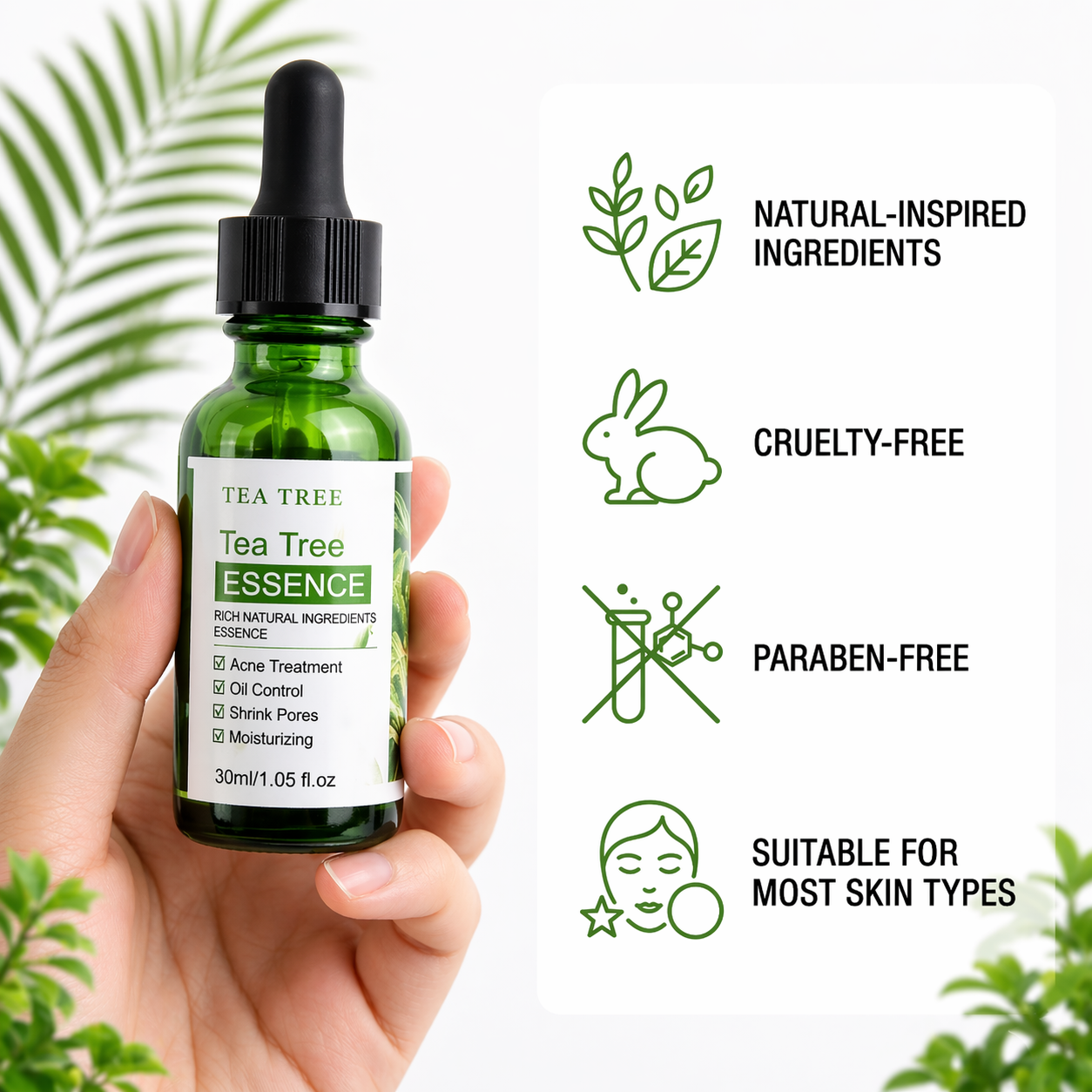 Green Tea Anti-Acne Essence Liquid
